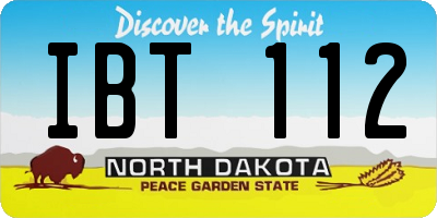 ND license plate IBT112