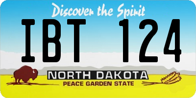 ND license plate IBT124