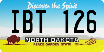 ND license plate IBT126