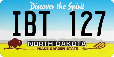 ND license plate IBT127