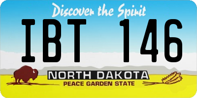 ND license plate IBT146