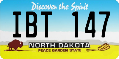ND license plate IBT147