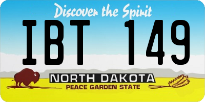 ND license plate IBT149