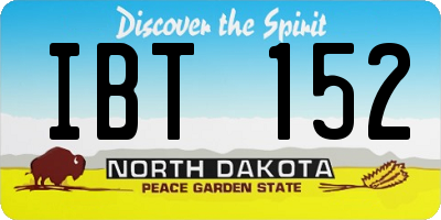 ND license plate IBT152