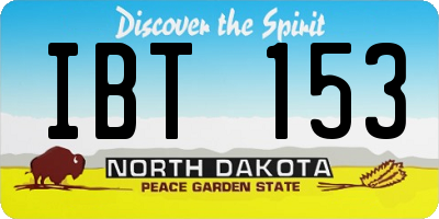 ND license plate IBT153