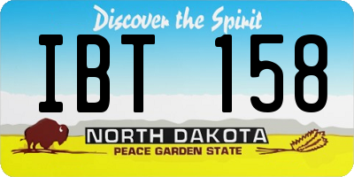 ND license plate IBT158