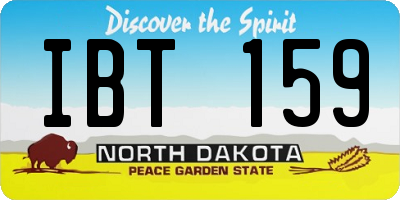 ND license plate IBT159