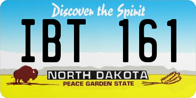 ND license plate IBT161