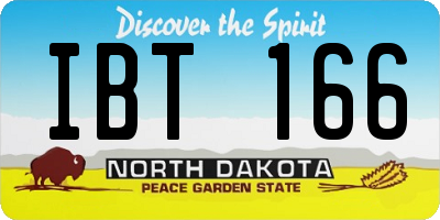 ND license plate IBT166