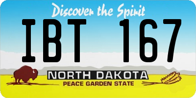ND license plate IBT167