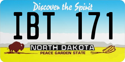 ND license plate IBT171