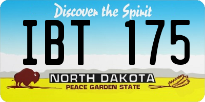 ND license plate IBT175