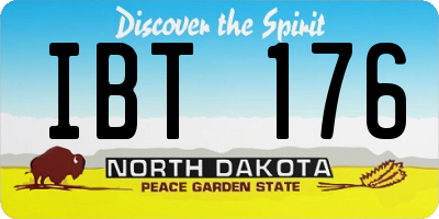 ND license plate IBT176