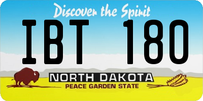 ND license plate IBT180
