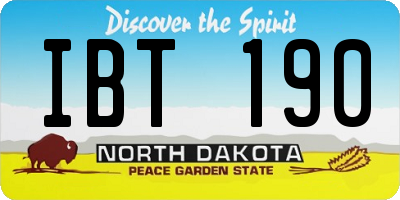 ND license plate IBT190