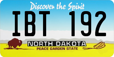 ND license plate IBT192