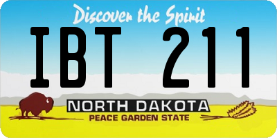 ND license plate IBT211