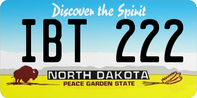 ND license plate IBT222