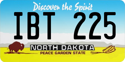 ND license plate IBT225