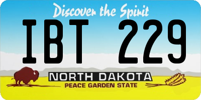ND license plate IBT229