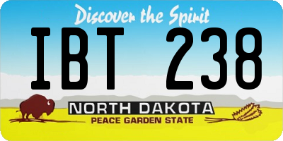 ND license plate IBT238