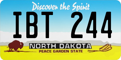 ND license plate IBT244
