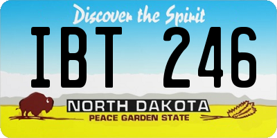 ND license plate IBT246