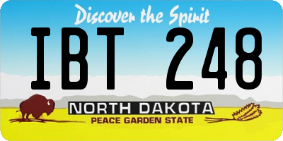ND license plate IBT248
