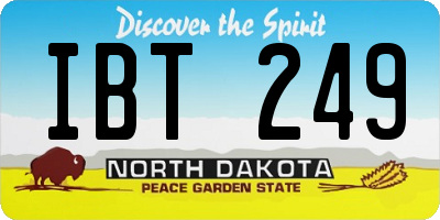 ND license plate IBT249