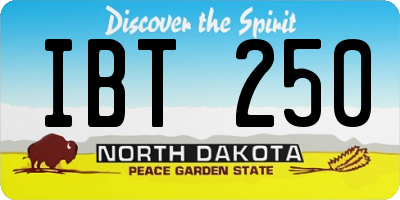 ND license plate IBT250