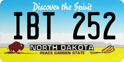 ND license plate IBT252