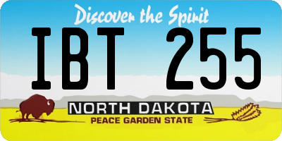 ND license plate IBT255
