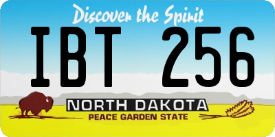 ND license plate IBT256