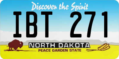 ND license plate IBT271