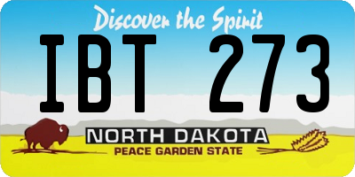 ND license plate IBT273