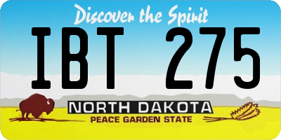 ND license plate IBT275