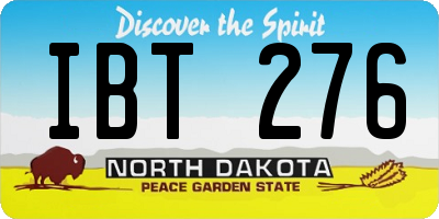 ND license plate IBT276
