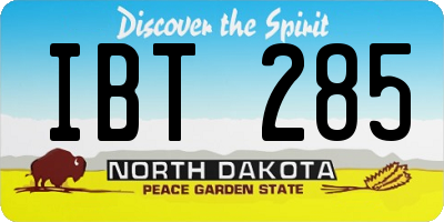 ND license plate IBT285