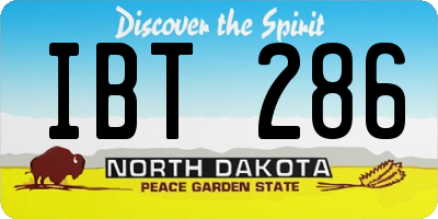 ND license plate IBT286