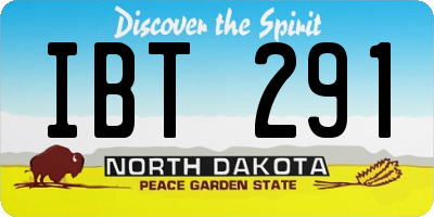 ND license plate IBT291