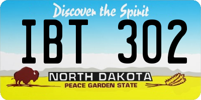 ND license plate IBT302