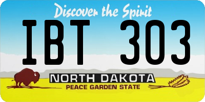 ND license plate IBT303