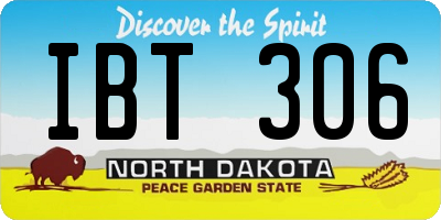 ND license plate IBT306