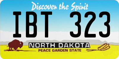 ND license plate IBT323