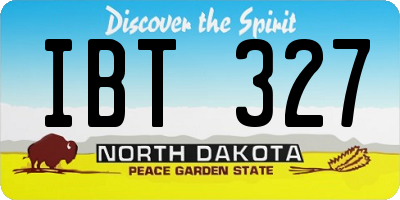 ND license plate IBT327