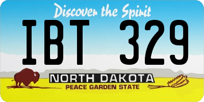 ND license plate IBT329