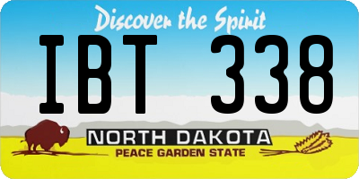 ND license plate IBT338