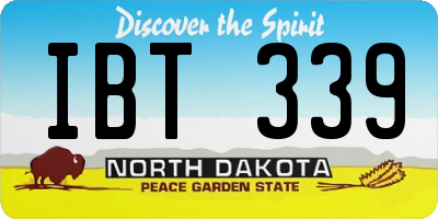ND license plate IBT339