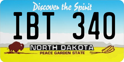 ND license plate IBT340
