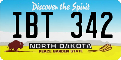 ND license plate IBT342